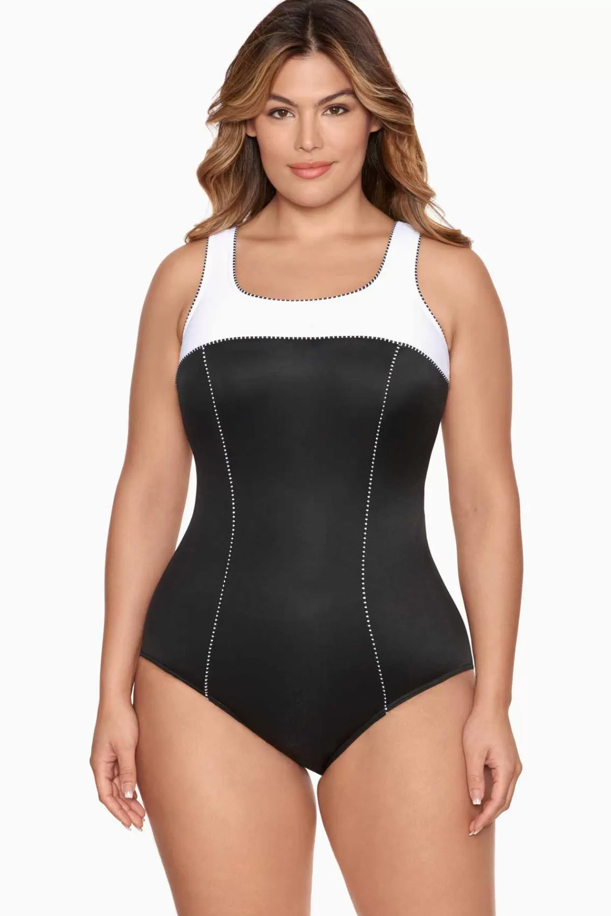 Miraclesuit Plus Size Colorblock Touche One Piece Swimsuit | Women One Piece