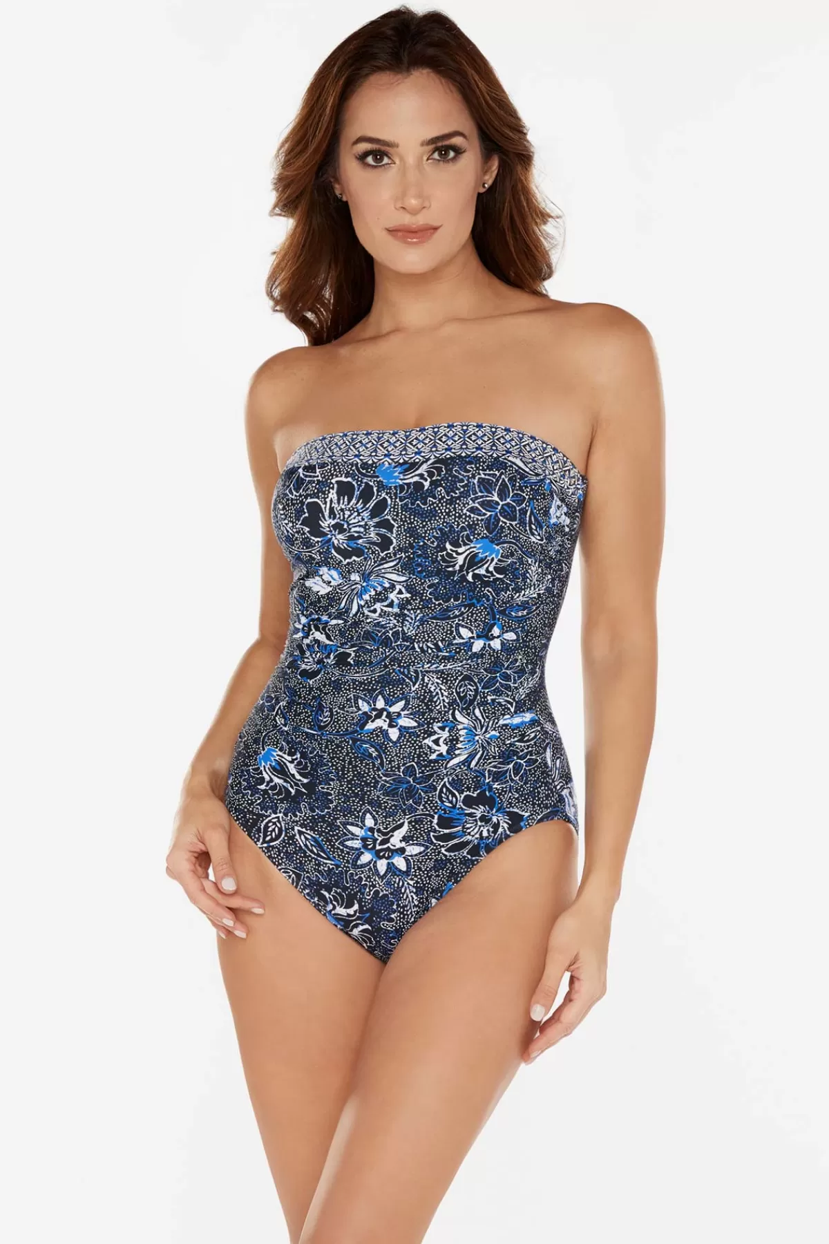 Miraclesuit Provenace D'Ur Avanti Bandeau Long Torso One Piece Swimsuit | Women Bandeau